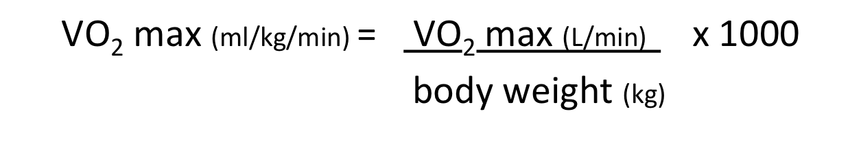 VO2max calculation